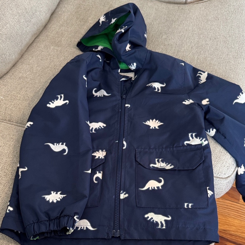 Carter's Blue Jacket with Dinosaur Print